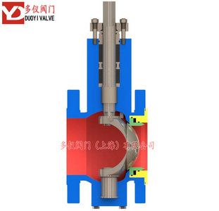 V型球閥內(nèi)部結構示意圖