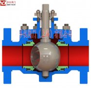 O型球閥內(nèi)部結構示意圖